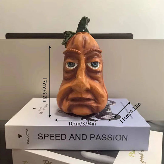 Dekofigur Kürbis Humorvoll für Herbst und Halloween 10