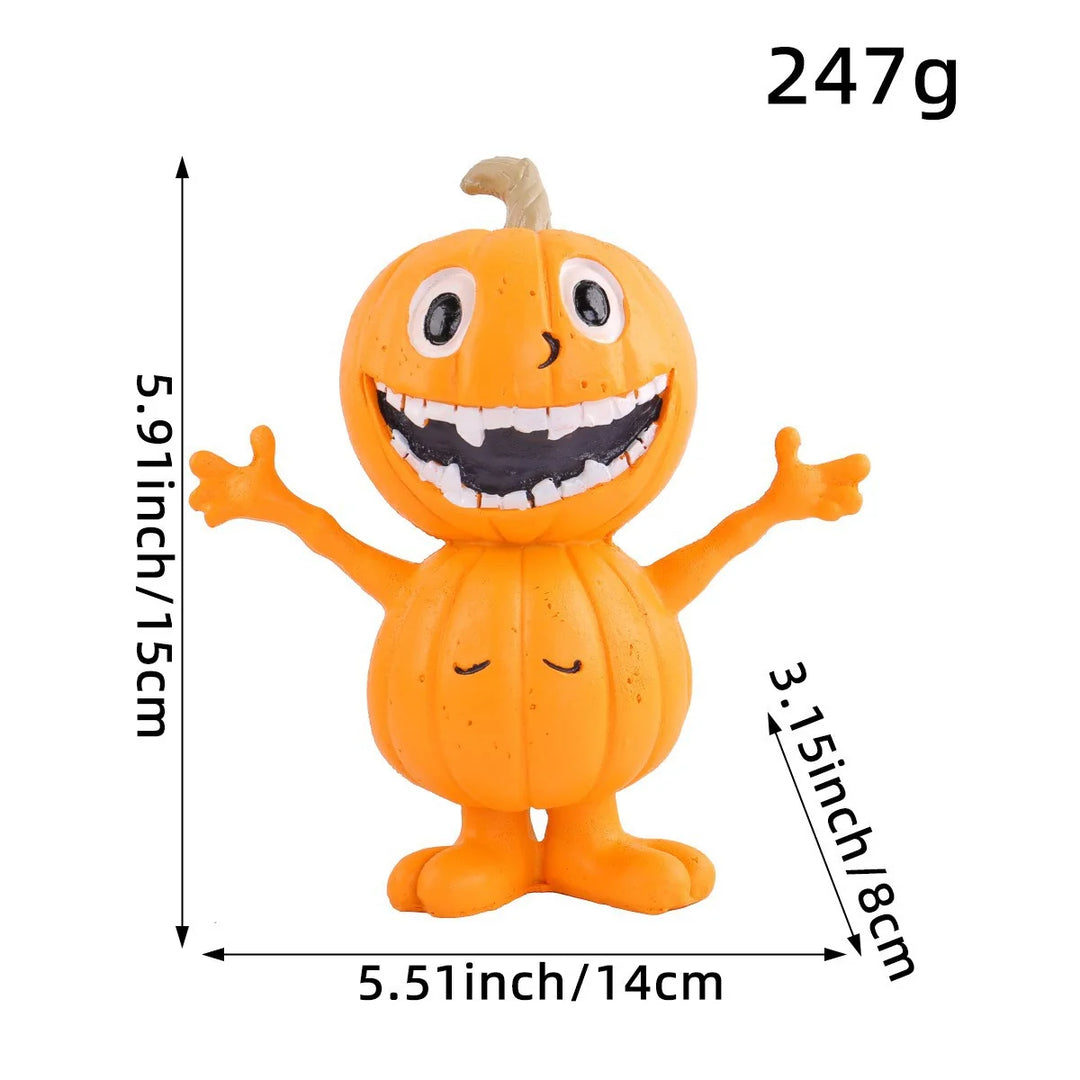 Dekofigur Kürbis Humorvoll für Herbst und Halloween 12