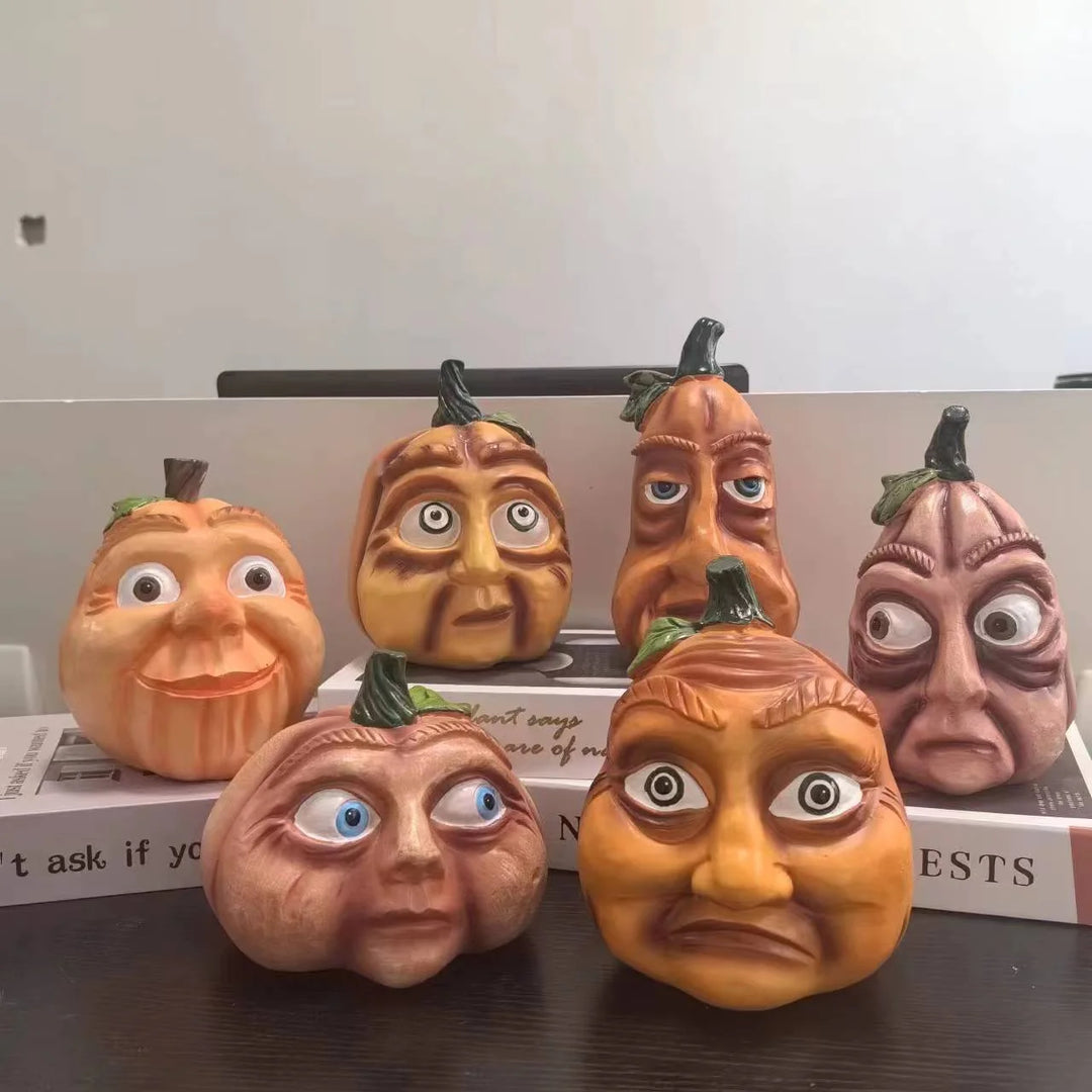 Dekofigur Kürbis Humorvoll für Herbst und Halloween 2