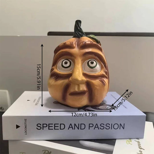 Dekofigur Kürbis Humorvoll für Herbst und Halloween 9