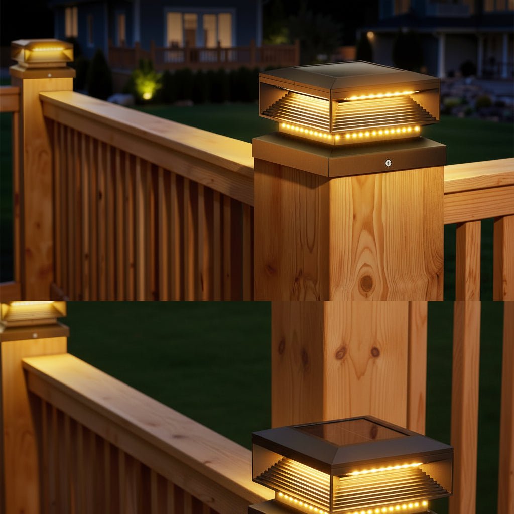 Dekorative Solar-Pfostenbeleuchtung für Terrasse und Garten 2