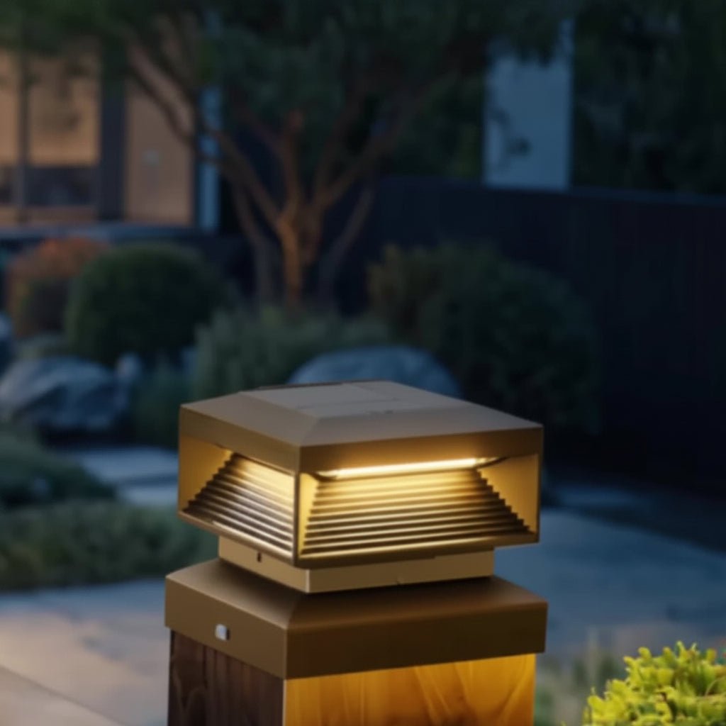 Dekorative Solar-Pfostenbeleuchtung für Terrasse und Garten 3