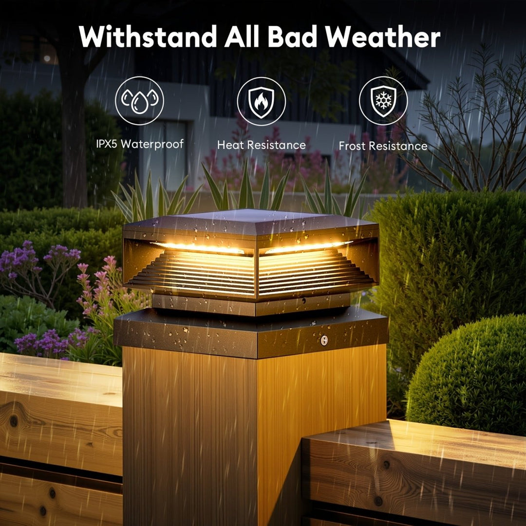 Dekorative Solar-Pfostenbeleuchtung für Terrasse und Garten 4