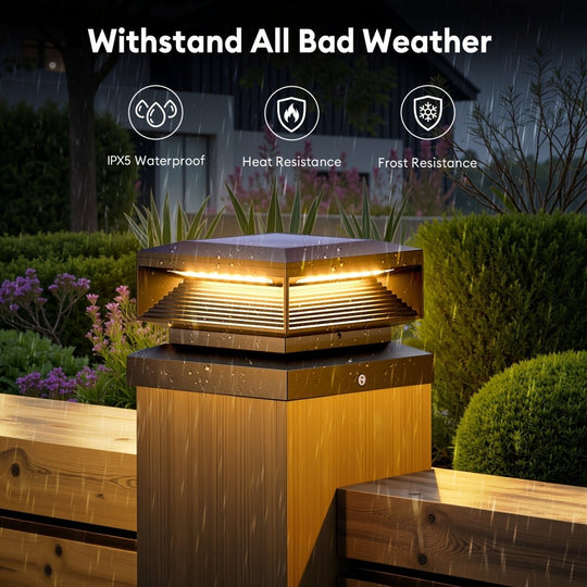 Dekorative Solar-Pfostenbeleuchtung für Terrasse und Garten 4