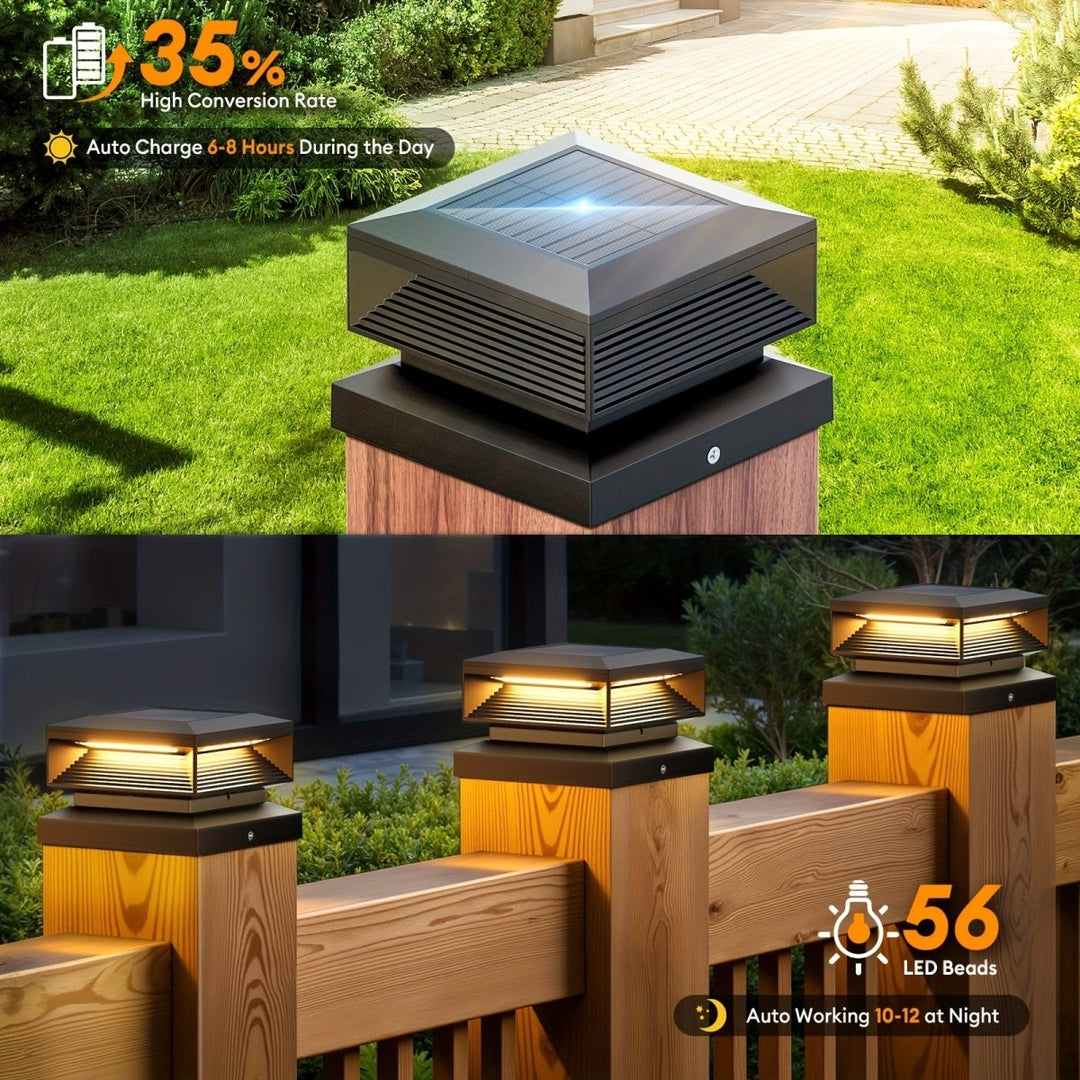 Dekorative Solar-Pfostenbeleuchtung für Terrasse und Garten 5