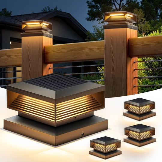 Dekorative Solar-Pfostenbeleuchtung für Terrasse und Garten 6