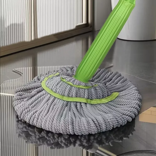Doppelmopp Reinigungssystem Wischmopp 2-in-1 für Effizientes Wischen und Trocknen 3