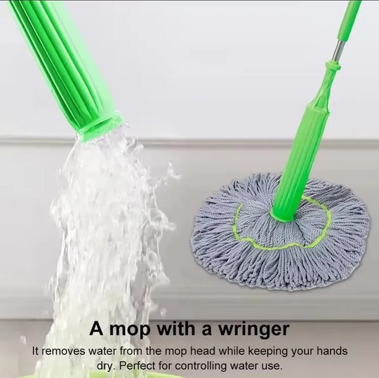 Doppelmopp Reinigungssystem Wischmopp 2-in-1 für Effizientes Wischen und Trocknen 7