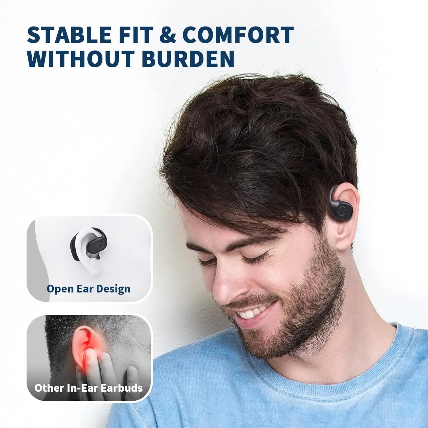 Drahtlose Sportkopfhörer Bluetooth Offenes Ohr Design für Herren und Damen 2