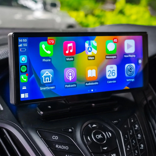 Drahtloses Auto-Display mit CarPlay und Android Auto, HD 26 cm, 4K-Dashcam, Rückfahrkamera 1