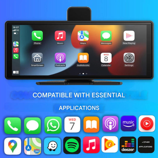 Drahtloses Auto-Display mit CarPlay und Android Auto, HD 26 cm, 4K-Dashcam, Rückfahrkamera 7