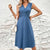 Damen Midi Kleid Luftig Elegant-5