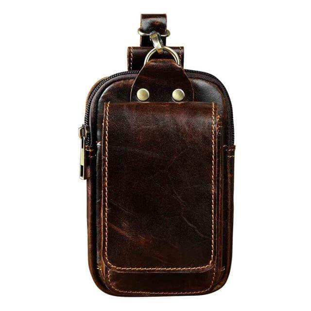 Echtes Leder Herren-Gürtelhaken-Tasche