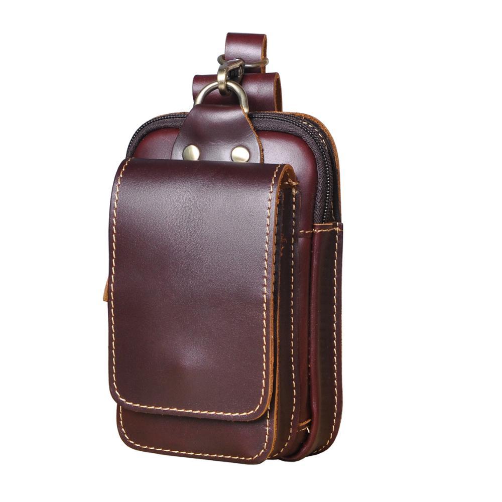 Echtes Leder Herren-Gürtelhaken-Tasche