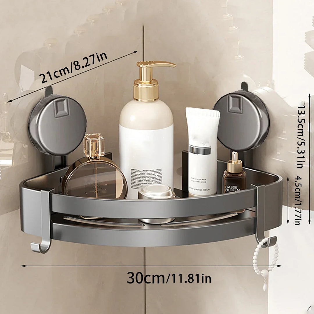 Eck-Badezimmer-Organizer Modern Mit Saugfunktion - Praktischer Stauraum Für Dusche Und Waschbecken 4