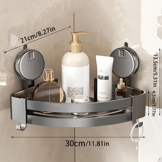 Eck-Badezimmer-Organizer Modern Mit Saugfunktion - Praktischer Stauraum Für Dusche Und Waschbecken 4