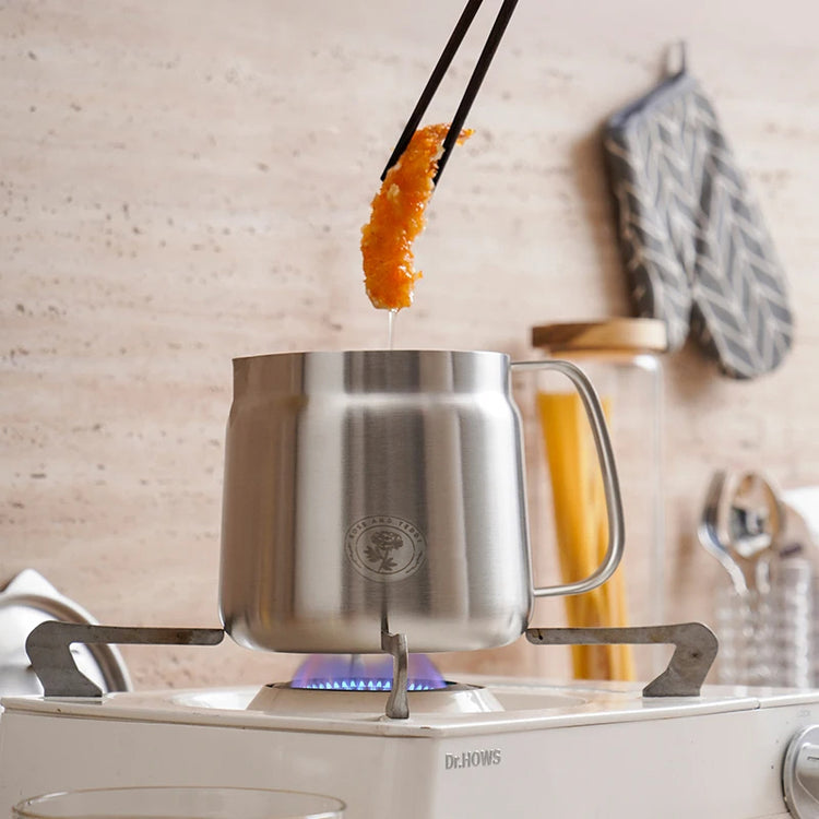Edelstahl Fritteuse Mit Ölfiltration 1,5 L Für Alle Kochflächen 2