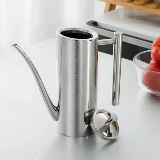 Edelstahl Ölkanne 500/700 ml mit Auslaufdesign 0