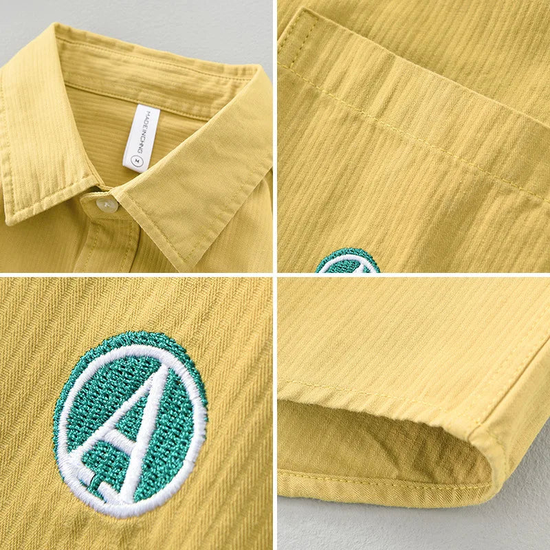 Herren Hemd Langarm Klassisches Design Bequeme Baumwolle 6