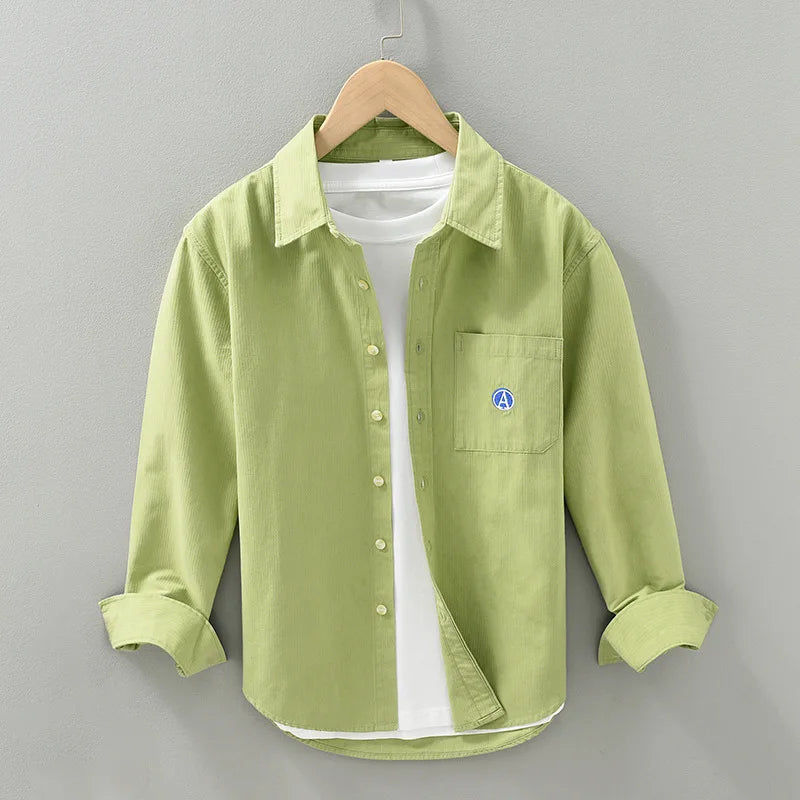 Herren Hemd Langarm Klassisches Design Bequeme Baumwolle 2