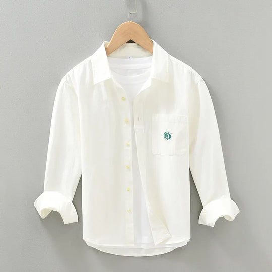 Herren Hemd Langarm Klassisches Design Bequeme Baumwolle 3