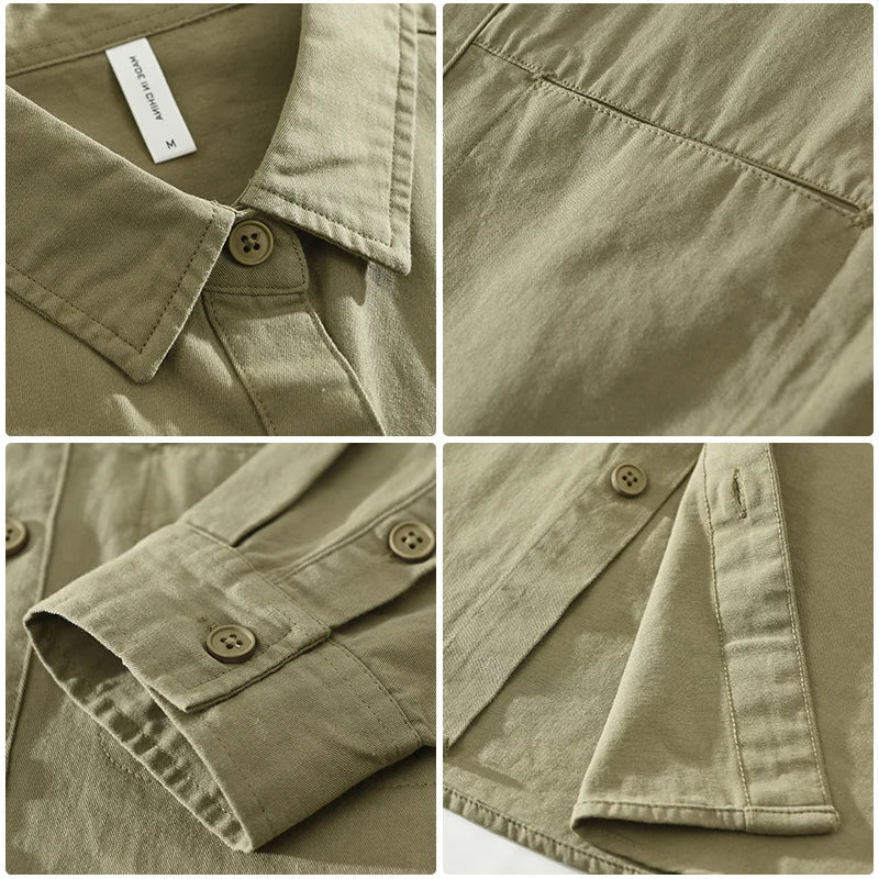 Herrenhemd Casual Kurzarm Baumwolle für Sommer 6