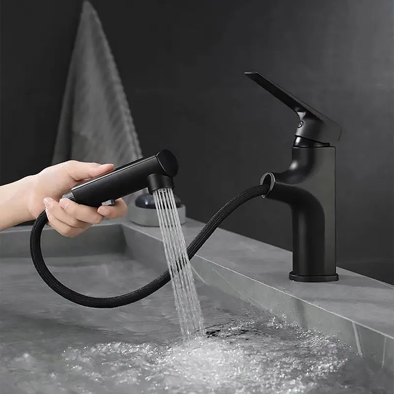 Einhand-Badewannenarmatur Ausziehbar mit Brause Modern, Wannenarmatur Mischbatterie für Komfort und Stil 1
