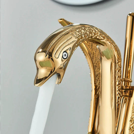 Einhand-Waschtischhahn Gold Modern für Badezimmer 1