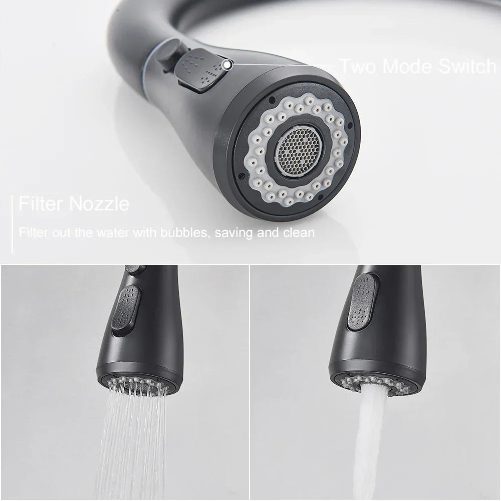 Einhebel-Wasserhahn mit ausziehbarem Kopf für moderne Küchen 1