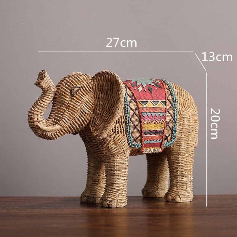 Elefanten Statue Rattan Design 7