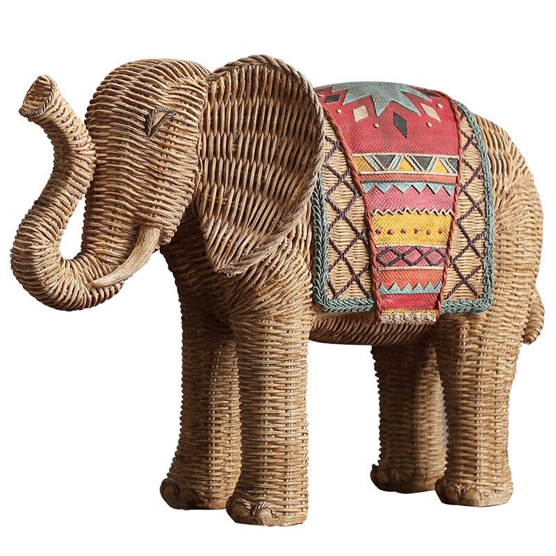 Elefanten Statue aus Rattan Design 6