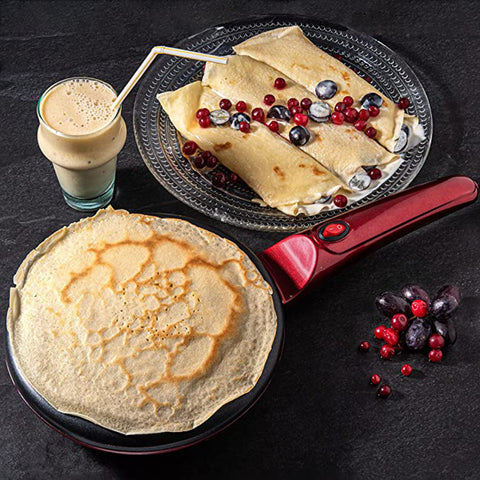 Elektrische Crêpe Pfanne Mit Einstellbarer Temperatur Und Antihaftbeschichtung 0