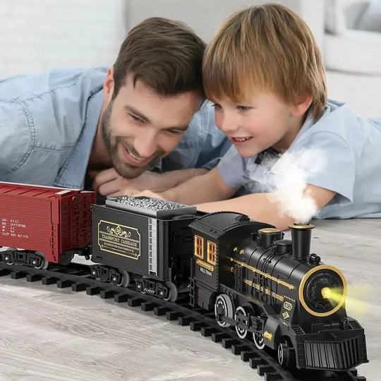 Elektrisches Eisenbahnset für Kinder – Festliches Spielzeug für Winterabende 0