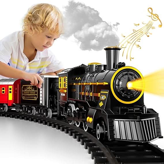 Elektrisches Eisenbahnset für Kinder – Festliches Spielzeug für Winterabende 3