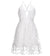 Damen Cocktailkleid Knielang mit Blumenstickerei aus Netzstoff-5