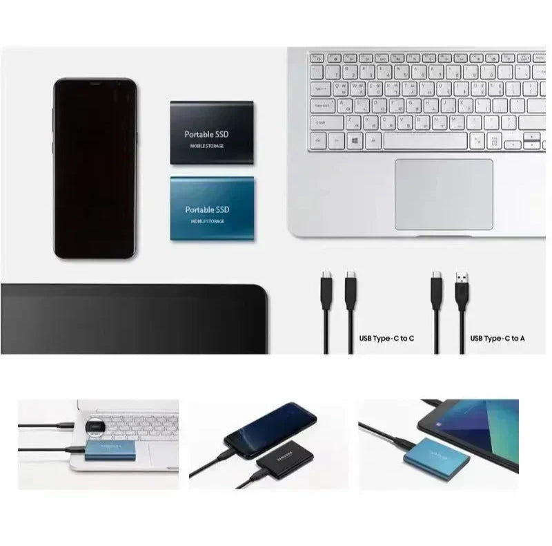 Externe SSD Festplatte Tragbar Hochgeschwindigkeit 256GB bis 2TB 3