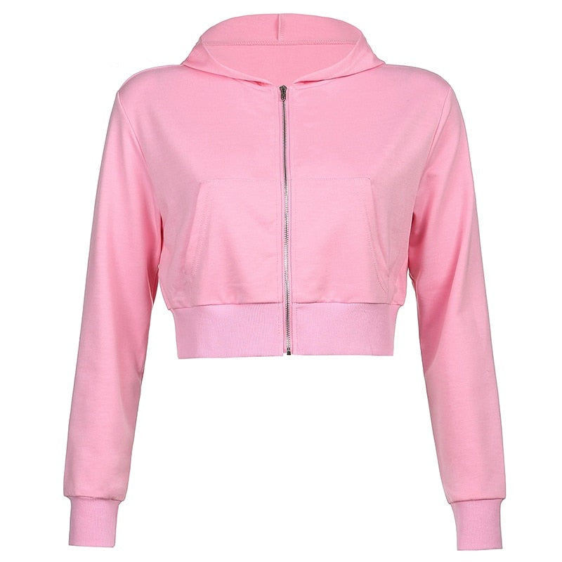 Extra Schmaler Kapuzenpullover Mit Reißverschluss