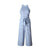 Frauen Gestreifter Schnürer Jumpsuit