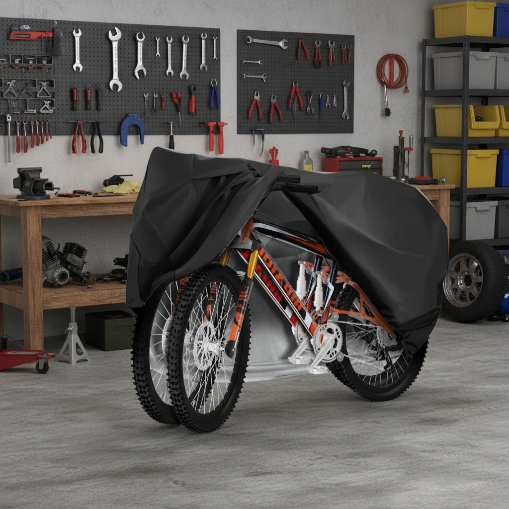 Fahrradabdeckung Wasserdicht mit Windschutz 3