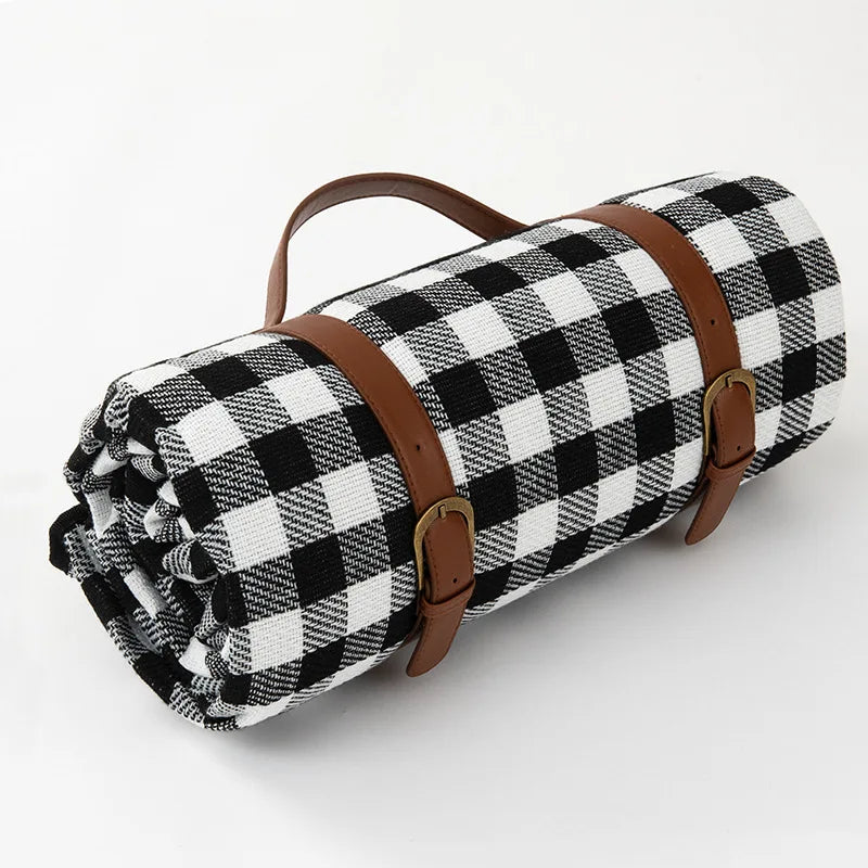 Faltbare Picknickdecke Wasserdicht für Outdoor-Aktivitäten und Campingdecke mit Karomuster 12