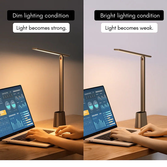 Faltbare Schreibtischlampe LED Dimmbar für modernes Arbeiten und Lernen 5