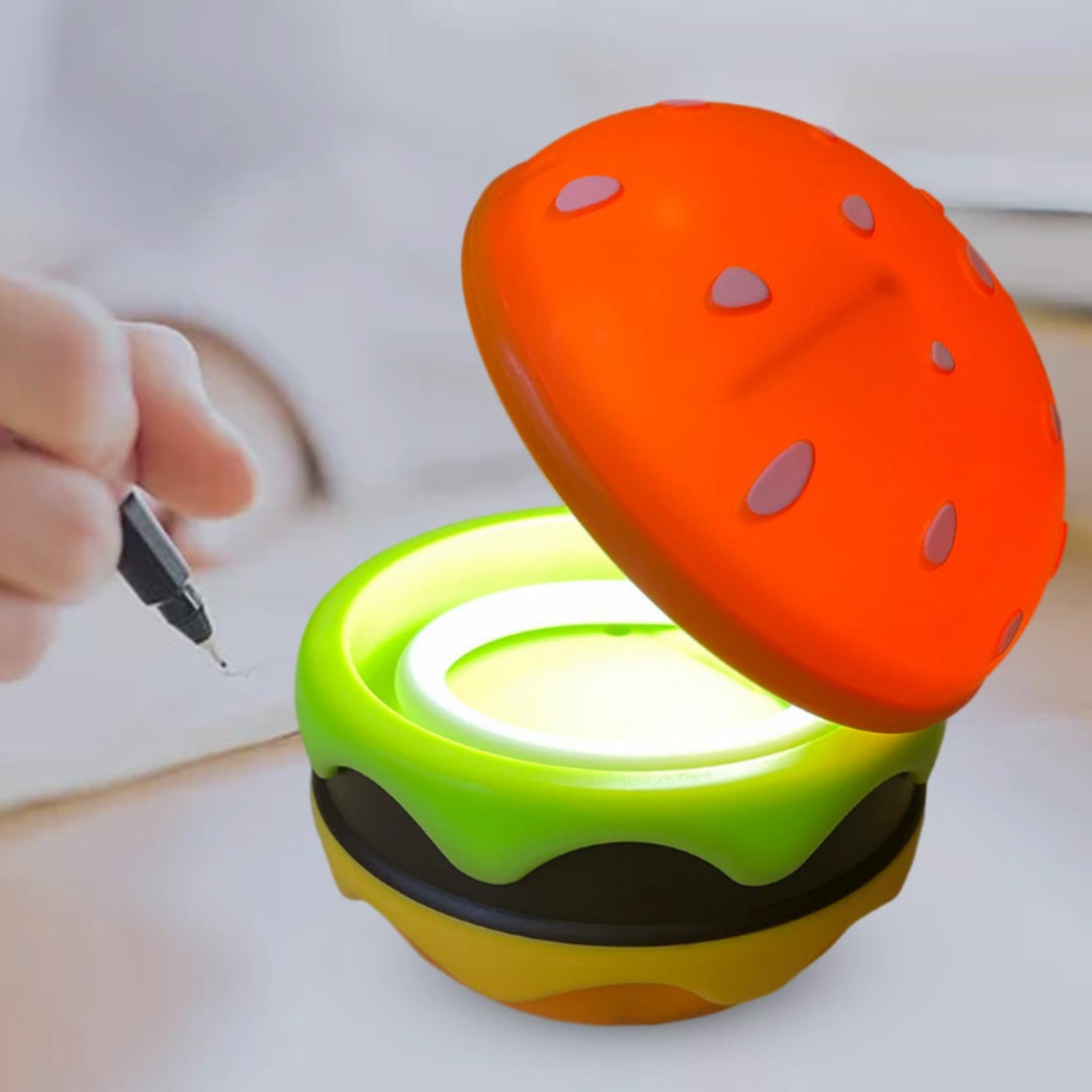 Faltbare Tischlampe im Hamburger Design mit Dimmfunktion und Akku - Ideal als Nachttischlampe oder Tischleuchte 4