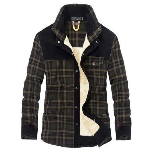 Flanell-Karierte Winterjacke