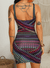 Frauen Multi Color Party Kleid