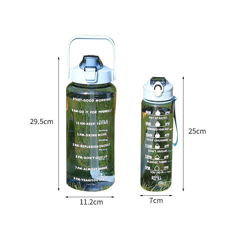 Frauen Trinkflasche Sport mit Motivationsmarkierungen, Leicht und Tragbar für Fitness und Alltag 5