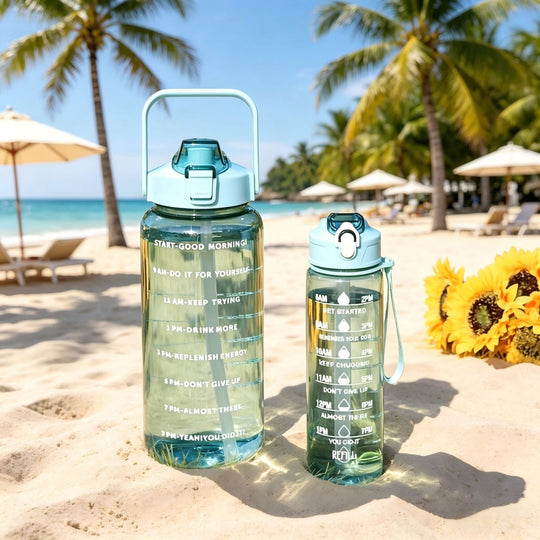 Frauen Trinkflasche Sport mit Motivationsmarkierungen, Leicht und Tragbar für Fitness und Alltag 9