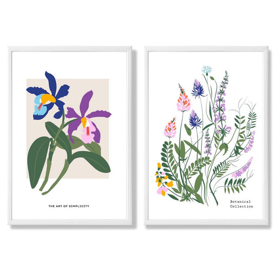 Frühling Blumen Kunstdruck Set für die Wanddekoration 3