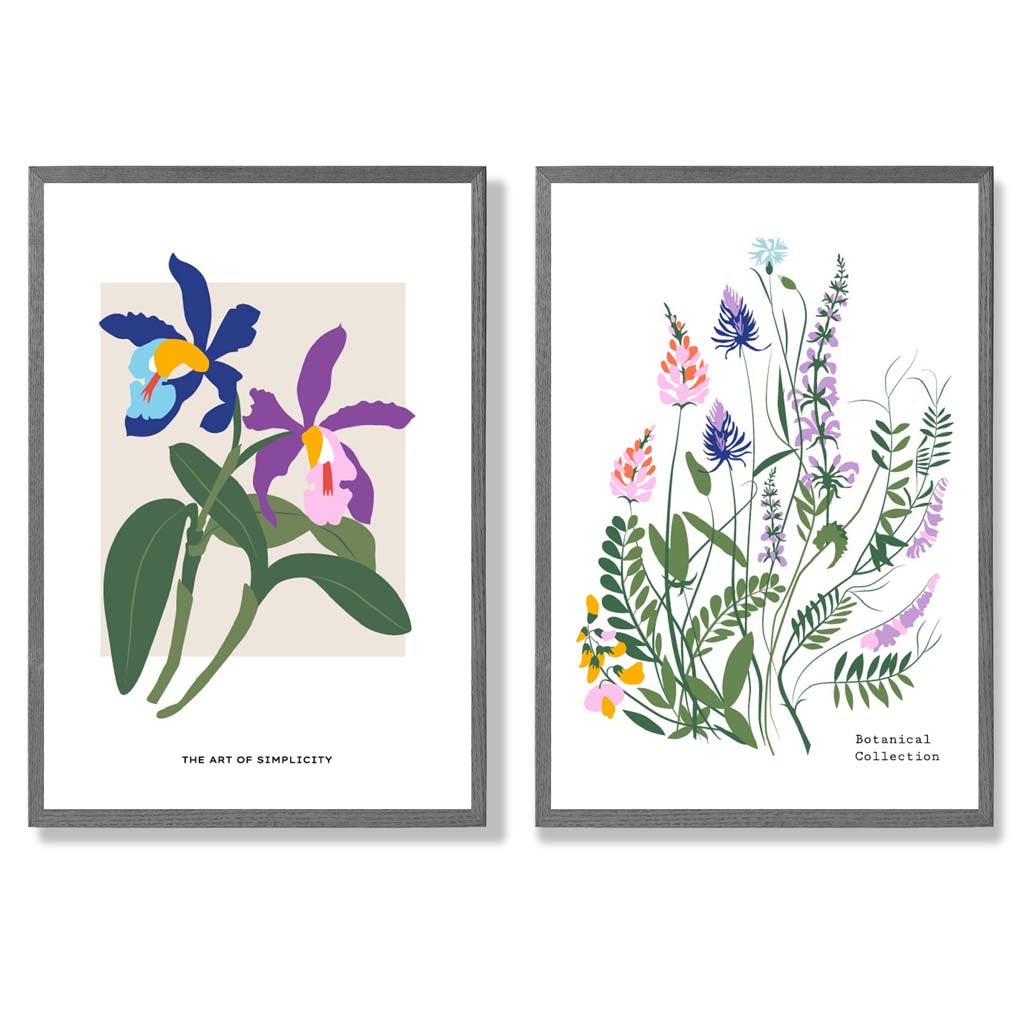 Frühling Blumen Kunstdruck Set für die Wanddekoration 4
