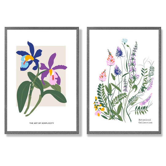 Frühling Blumen Kunstdruck Set für die Wanddekoration 4