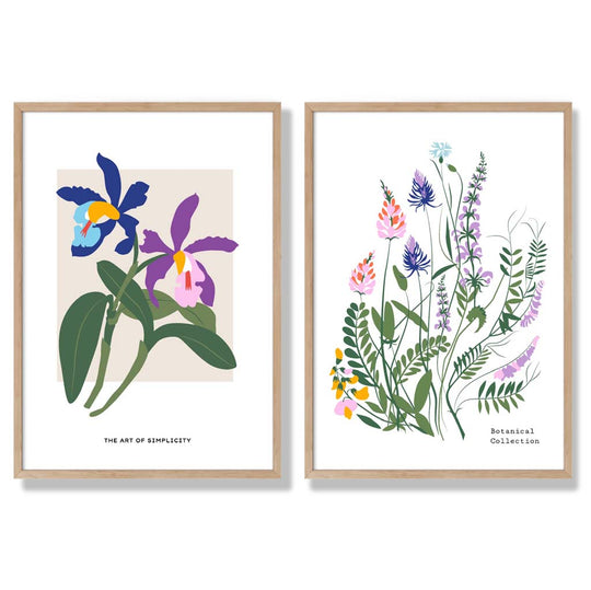Frühling Blumen Kunstdruck Set für die Wanddekoration 6